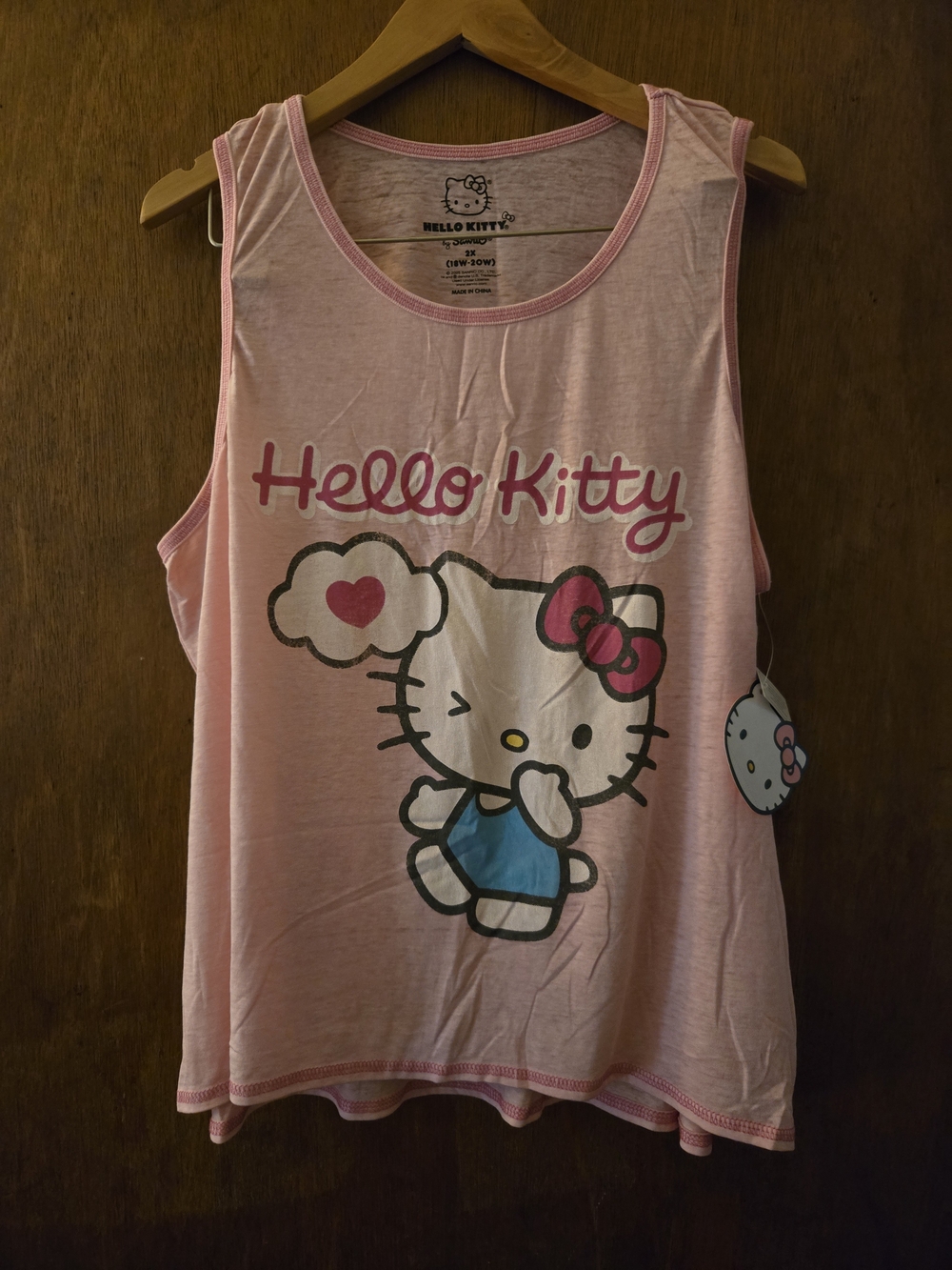 Hello Kitty Pink Sleeveless Tank Top 2X